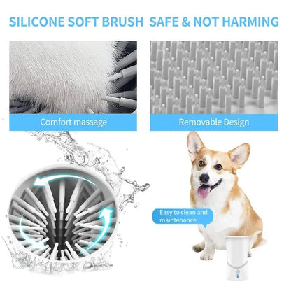 Automatic Dog Paws Cleaner Pet Foot Washer Cup Portable Paw Cleaner for Small and Medium-Sized Dogs Silicone Dog Paw Cleaner Cup